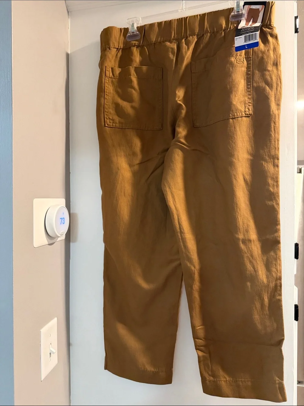 NEW Banana Republic Khaki Women's Pull-On Linen blend Pants